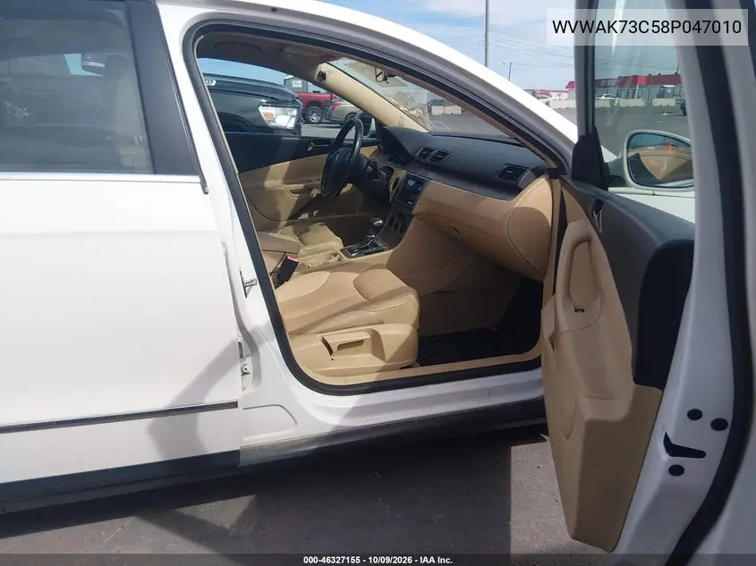 2008 VOLKSWAGEN PASSAT VIN WVWAK73C58P047010 — фото 5