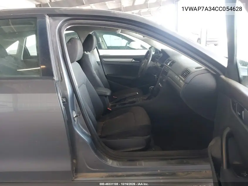 2012 VOLKSWAGEN PASSAT VIN 1VWAP7A34CC054628 — фото 5