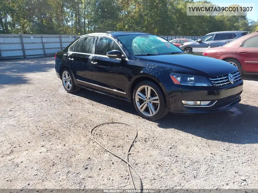 VOLKSWAGEN PASSAT 2012, VIN 1VWCM7A39CC011307