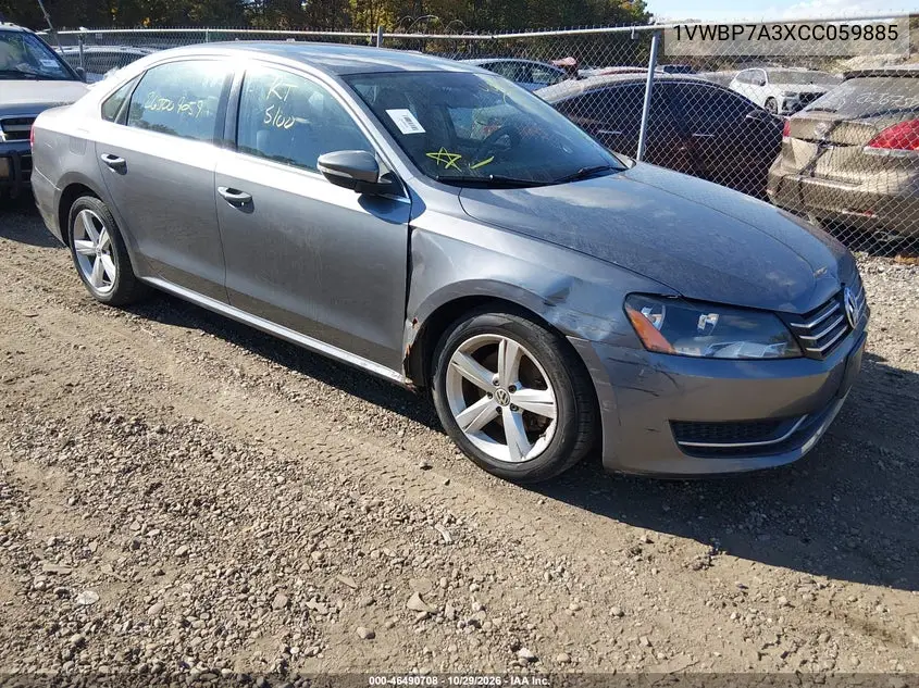 VOLKSWAGEN PASSAT 2012, VIN 1VWBP7A3XCC059885