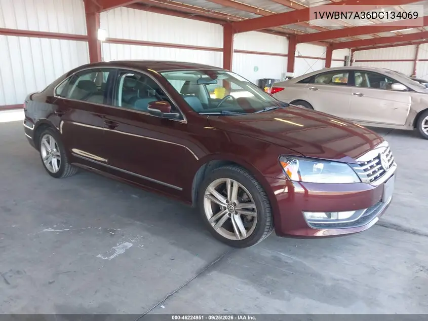 VOLKSWAGEN PASSAT 2013, VIN 1VWBN7A36DC134069