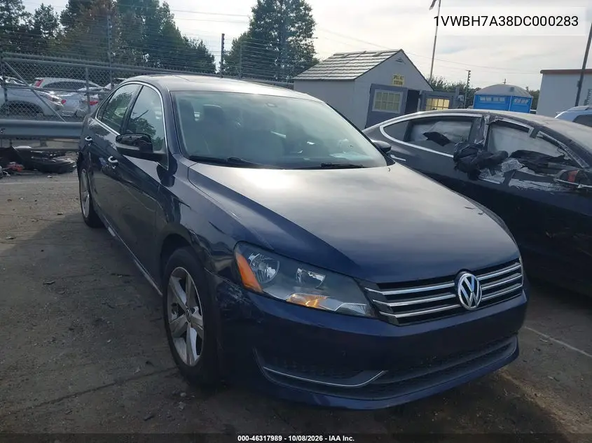 VOLKSWAGEN PASSAT 2013, VIN 1VWBH7A38DC000283