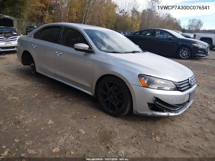 VOLKSWAGEN PASSAT 2013, VIN 1VWCP7A30DC076541