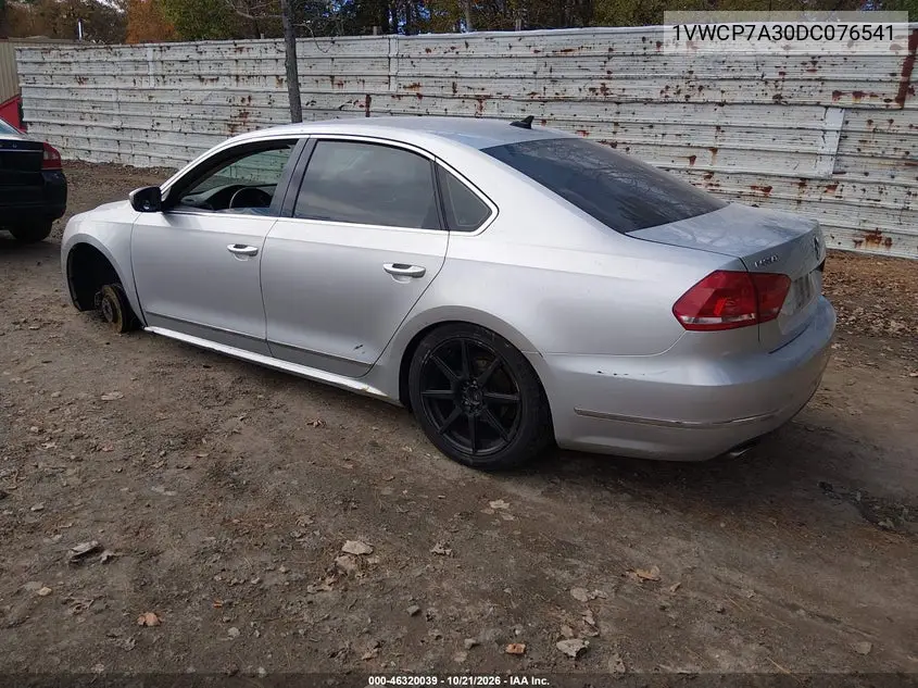 2013 VOLKSWAGEN PASSAT VIN 1VWCP7A30DC076541 — фото 3