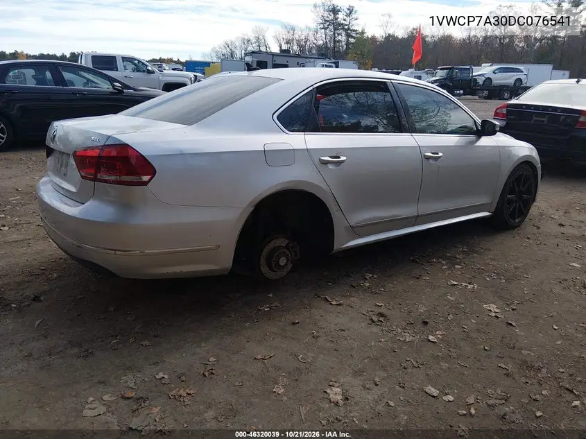 2013 VOLKSWAGEN PASSAT VIN 1VWCP7A30DC076541 — фото 4