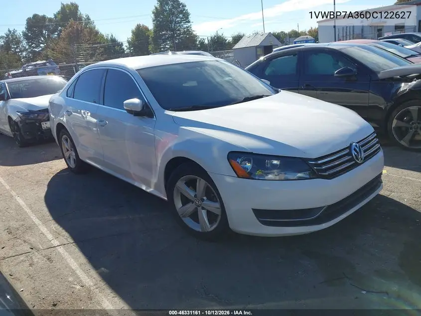 VOLKSWAGEN PASSAT 2013, VIN 1VWBP7A36DC122627