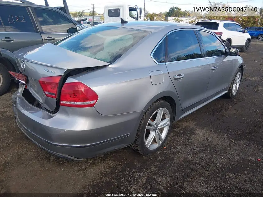 2013 VOLKSWAGEN PASSAT VIN 1VWCN7A35DC047140 — фото 4