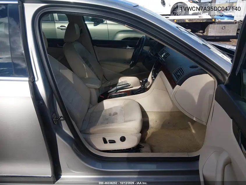 2013 VOLKSWAGEN PASSAT VIN 1VWCN7A35DC047140 — фото 5