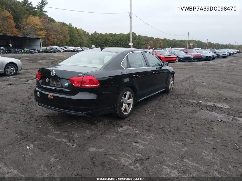 2013 VOLKSWAGEN PASSAT VIN 1VWBP7A39DC098470 — фото 4