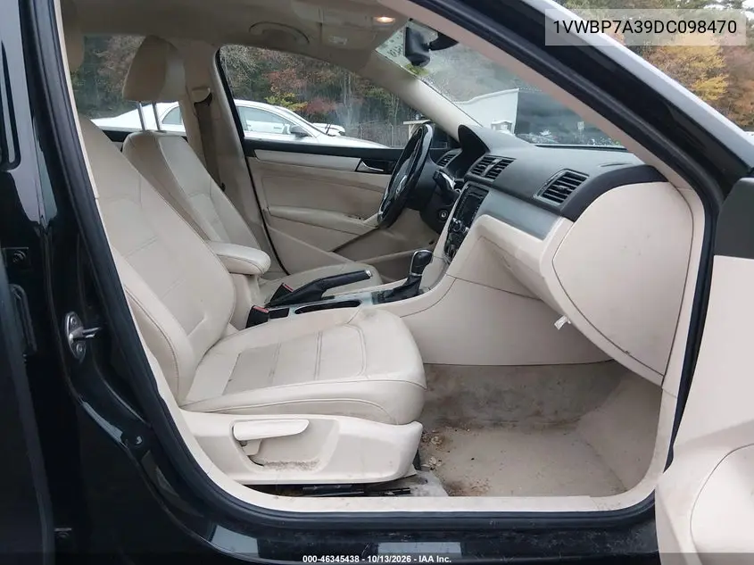 2013 VOLKSWAGEN PASSAT VIN 1VWBP7A39DC098470 — фото 5