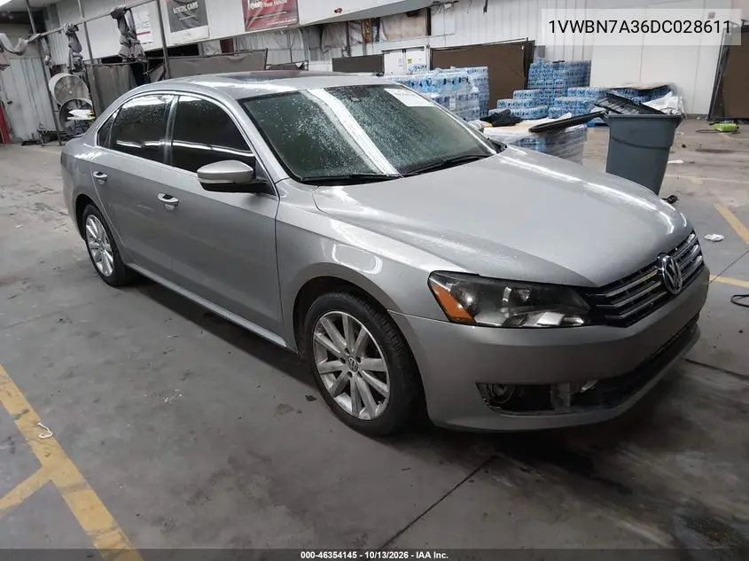 VOLKSWAGEN PASSAT 2013, VIN 1VWBN7A36DC028611