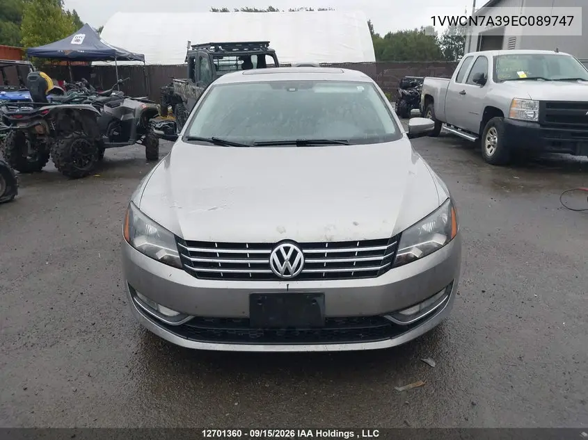 2014 VOLKSWAGEN PASSAT VIN 1VWCN7A39EC089747 — фото 12