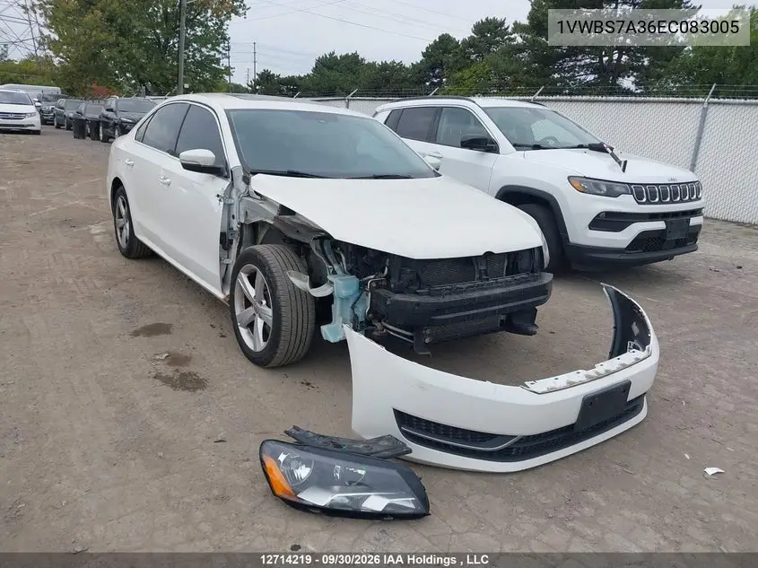 VOLKSWAGEN PASSAT 2014, VIN 1VWBS7A36EC083005