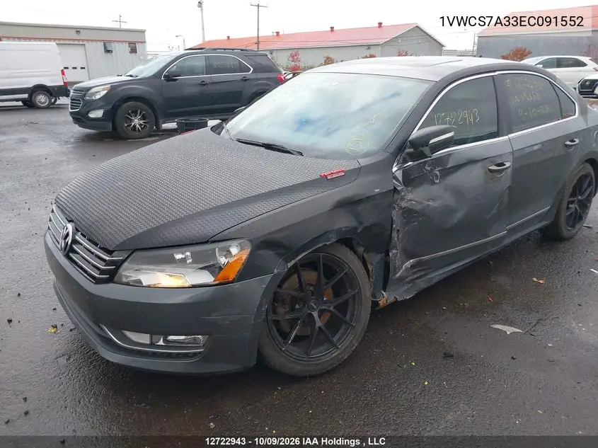 2014 VOLKSWAGEN PASSAT VIN 1VWCS7A33EC091552 — фото 6