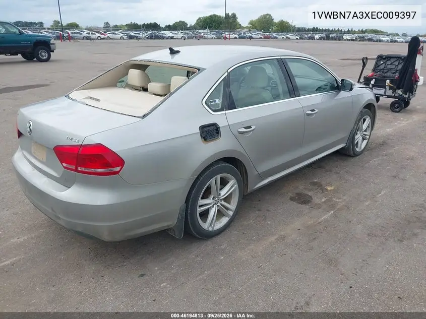 2014 VOLKSWAGEN PASSAT VIN 1VWBN7A3XEC009397 — фото 4