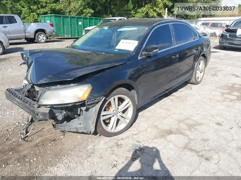 2014 VOLKSWAGEN PASSAT VIN 1VWBS7A30EC033037 — фото 2