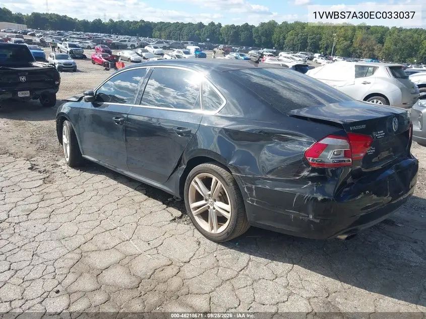 2014 VOLKSWAGEN PASSAT VIN 1VWBS7A30EC033037 — фото 3