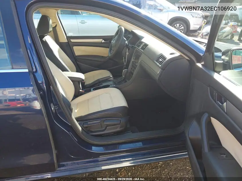 2014 VOLKSWAGEN PASSAT VIN 1VWBN7A32EC106920 — фото 5