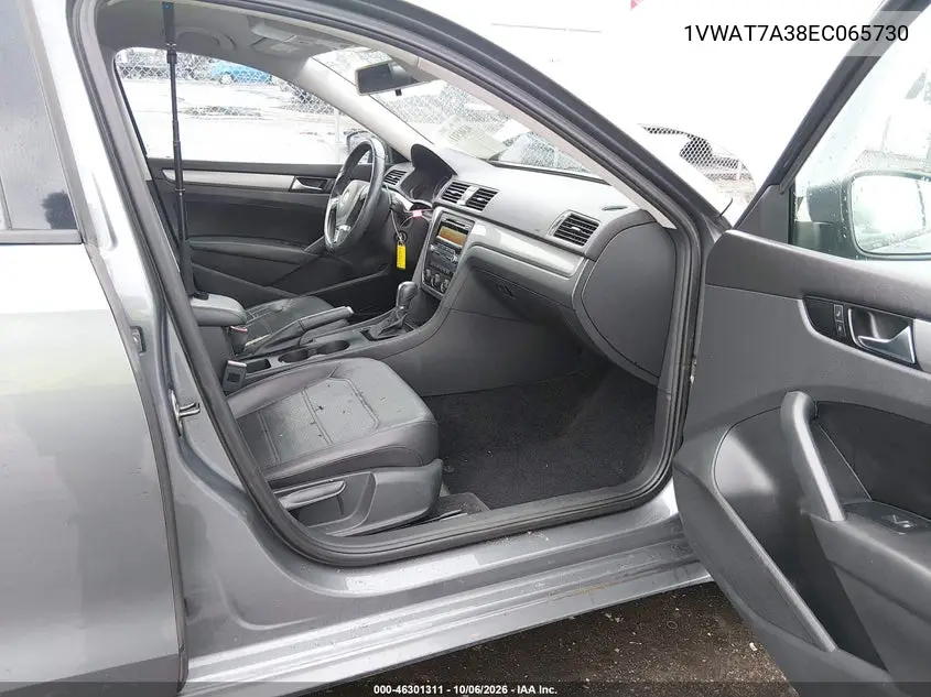 2014 VOLKSWAGEN PASSAT VIN 1VWAT7A38EC065730 — фото 5