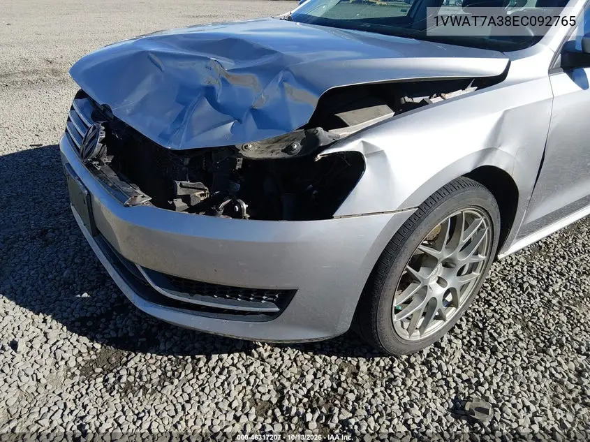 2014 VOLKSWAGEN PASSAT VIN 1VWAT7A38EC092765 — фото 18