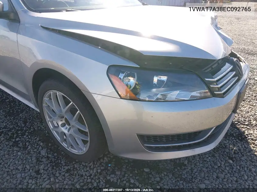 2014 VOLKSWAGEN PASSAT VIN 1VWAT7A38EC092765 — фото 20