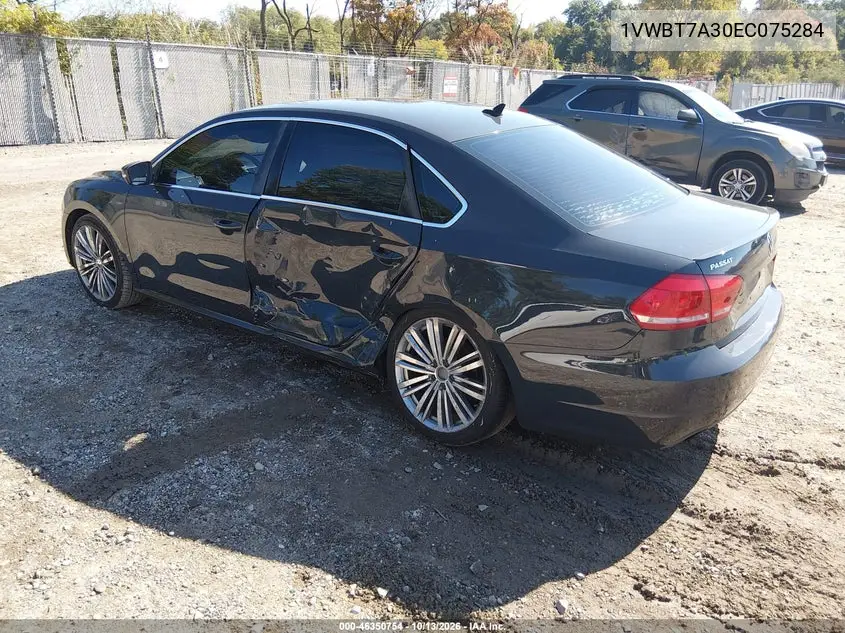 2014 VOLKSWAGEN PASSAT VIN 1VWBT7A30EC075284 — фото 3
