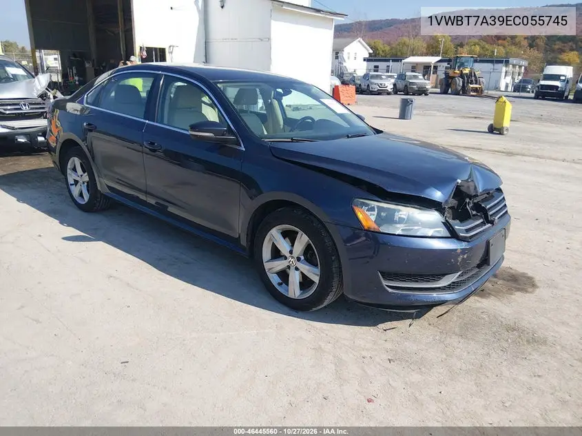 VOLKSWAGEN PASSAT 2014, VIN 1VWBT7A39EC055745