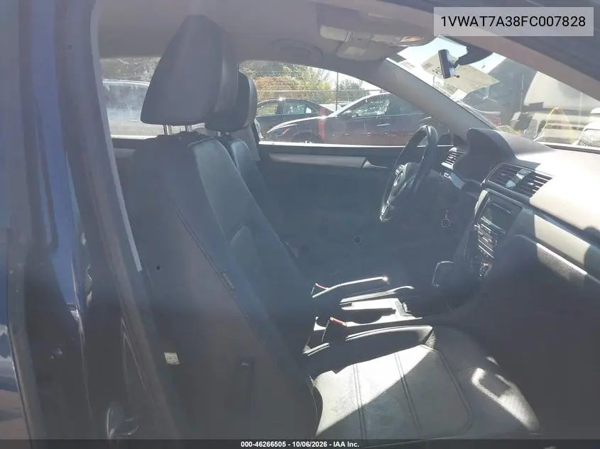 2015 VOLKSWAGEN PASSAT VIN 1VWAT7A38FC007828 — фото 5