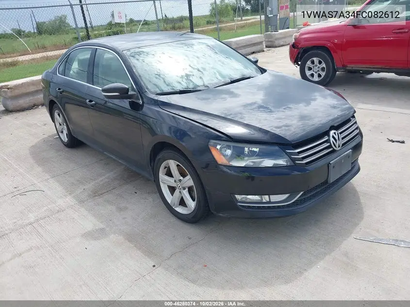 VOLKSWAGEN PASSAT 2015, VIN 1VWAS7A34FC082612