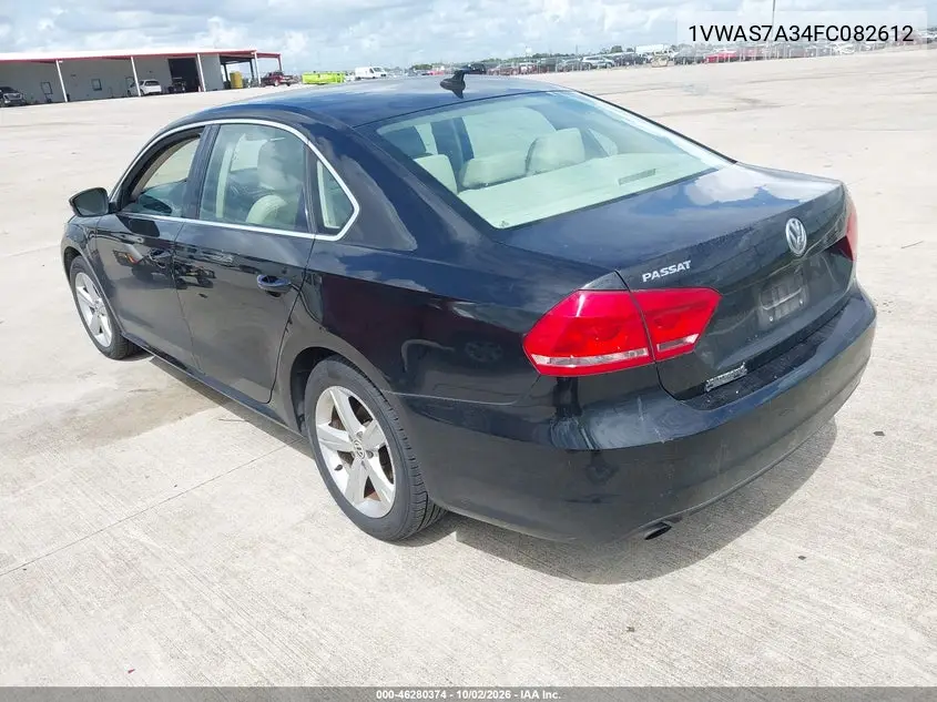 2015 VOLKSWAGEN PASSAT VIN 1VWAS7A34FC082612 — фото 3