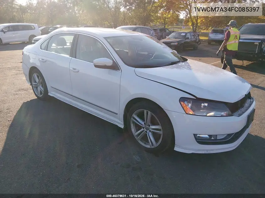 VOLKSWAGEN PASSAT 2015, VIN 1VWCM7A34FC085397