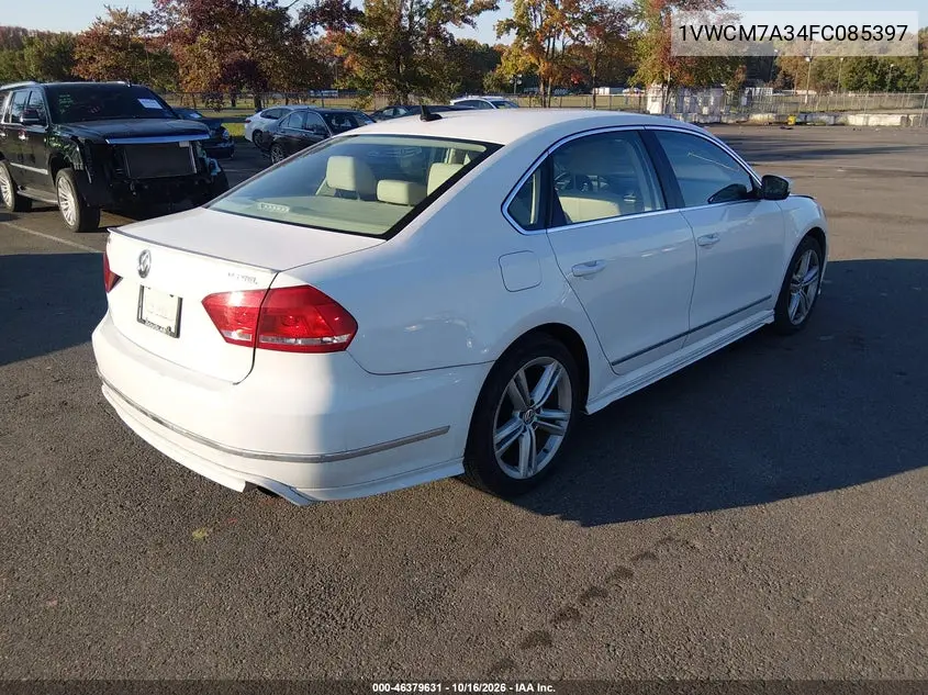 2015 VOLKSWAGEN PASSAT VIN 1VWCM7A34FC085397 — фото 4