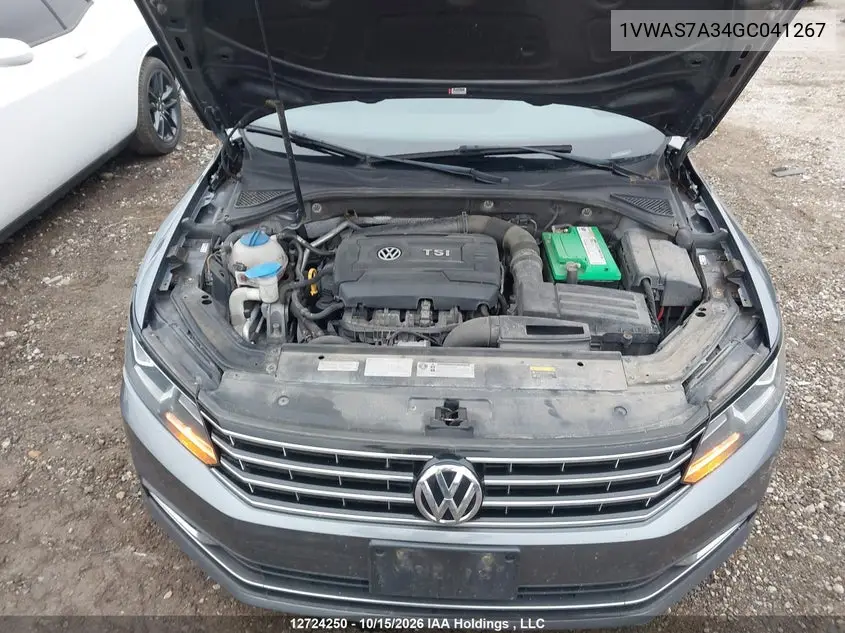 2016 VOLKSWAGEN PASSAT VIN 1VWAS7A34GC041267 — фото 10