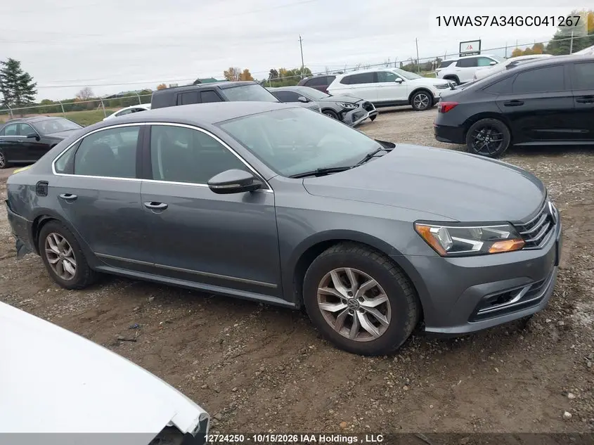 2016 VOLKSWAGEN PASSAT VIN 1VWAS7A34GC041267 — фото 13