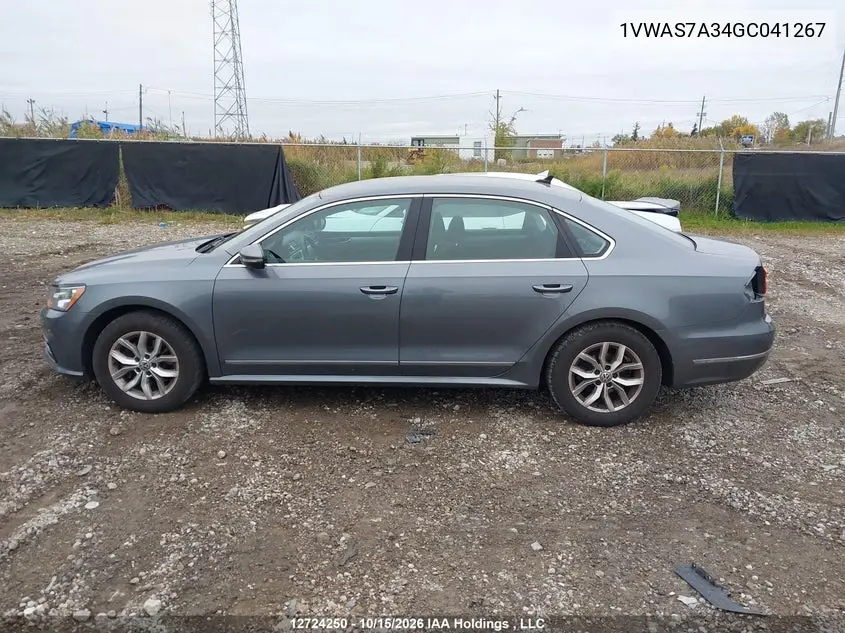 2016 VOLKSWAGEN PASSAT VIN 1VWAS7A34GC041267 — фото 14