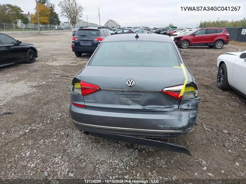 2016 VOLKSWAGEN PASSAT VIN 1VWAS7A34GC041267 — фото 16