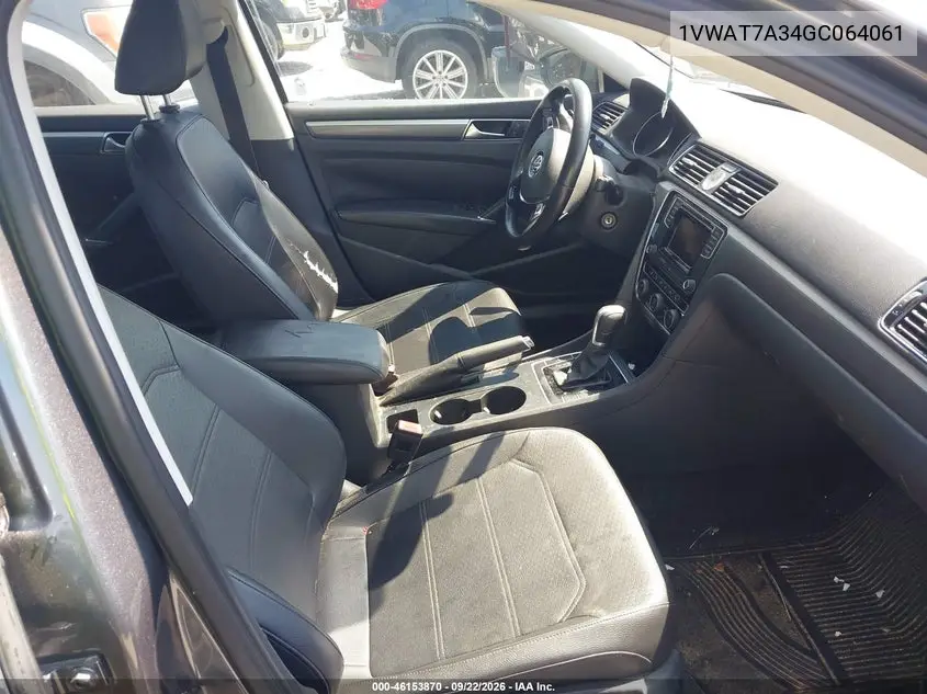 2016 VOLKSWAGEN PASSAT VIN 1VWAT7A34GC064061 — фото 5