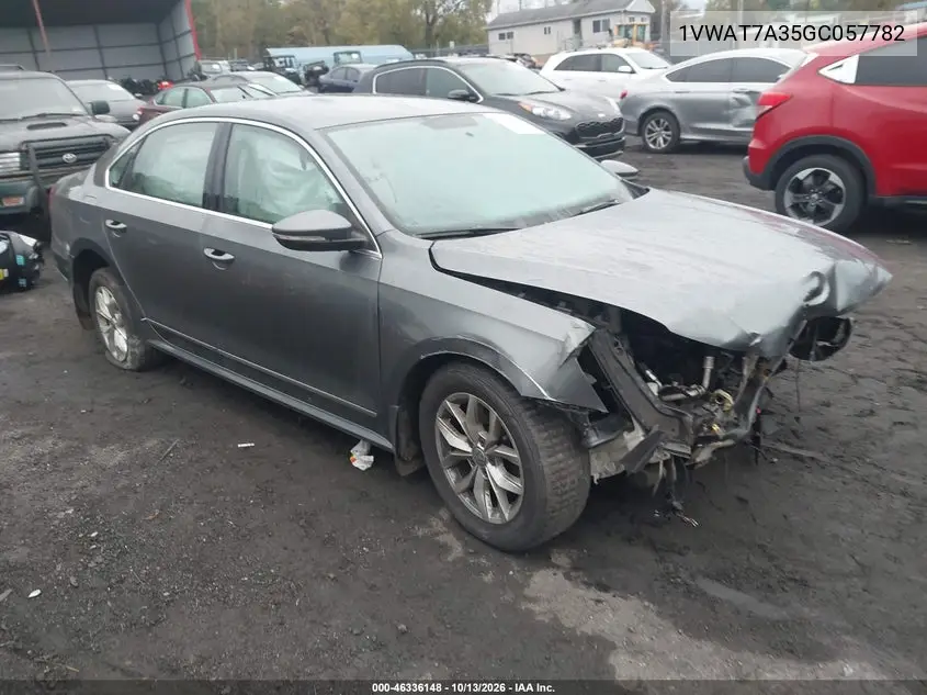 VOLKSWAGEN PASSAT 2016, VIN 1VWAT7A35GC057782