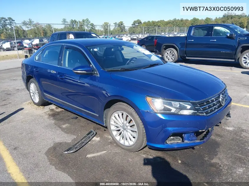 VOLKSWAGEN PASSAT 2016, VIN 1VWBT7A3XGC050993