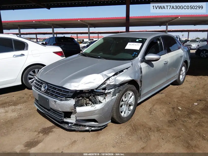 2016 VOLKSWAGEN PASSAT VIN 1VWAT7A30GC050299 — фото 2