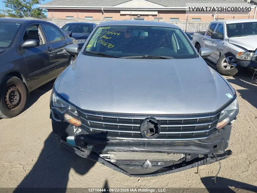 2017 VOLKSWAGEN PASSAT VIN 1VWAT7A33HC080690 — фото 13