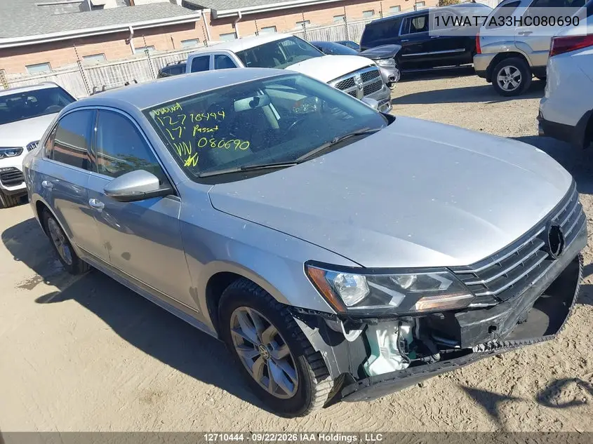 2017 VOLKSWAGEN PASSAT VIN 1VWAT7A33HC080690 — фото 6
