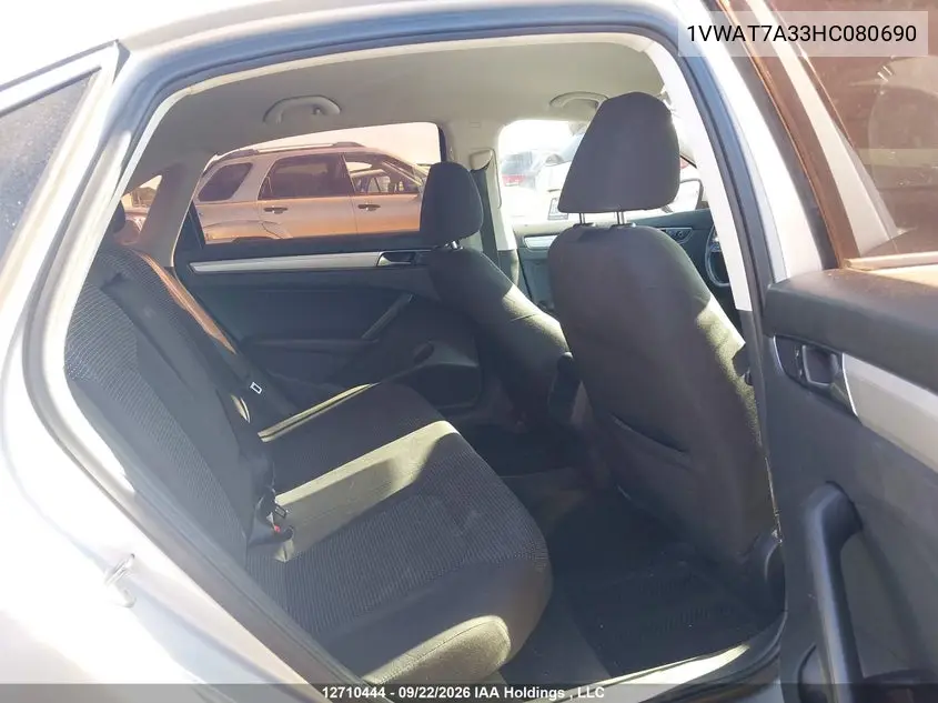 2017 VOLKSWAGEN PASSAT VIN 1VWAT7A33HC080690 — фото 8