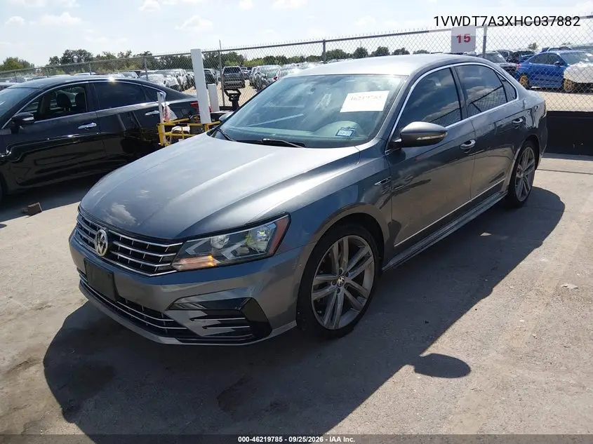 2017 VOLKSWAGEN PASSAT VIN 1VWDT7A3XHC037882 — фото 2