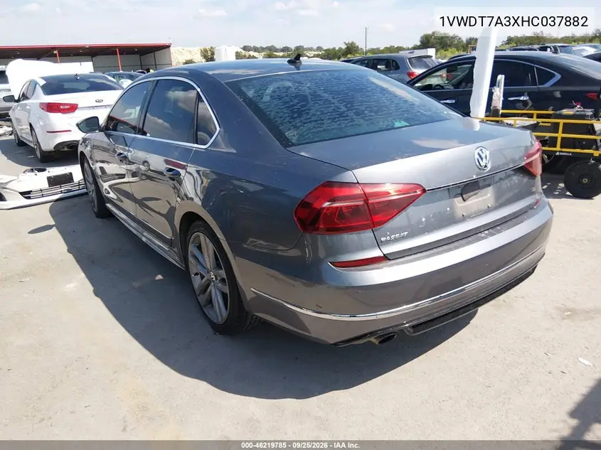 2017 VOLKSWAGEN PASSAT VIN 1VWDT7A3XHC037882 — фото 3