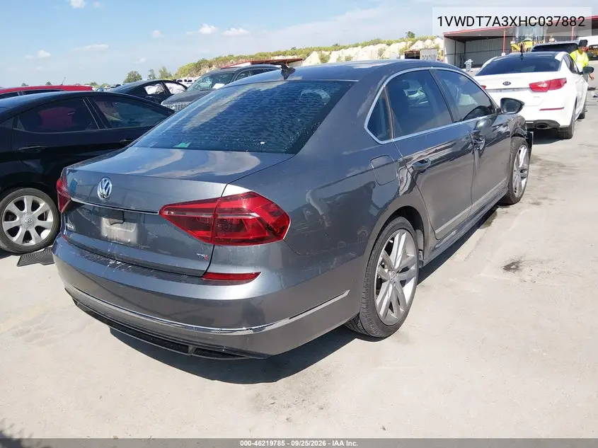 2017 VOLKSWAGEN PASSAT VIN 1VWDT7A3XHC037882 — фото 4