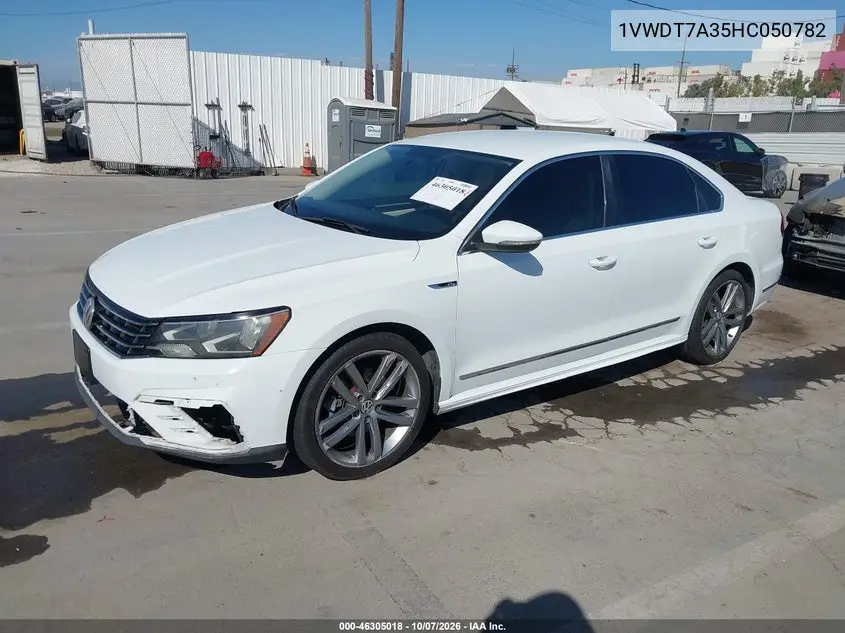 2017 VOLKSWAGEN PASSAT VIN 1VWDT7A35HC050782 — фото 2