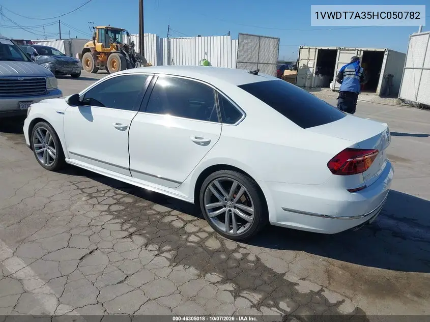 2017 VOLKSWAGEN PASSAT VIN 1VWDT7A35HC050782 — фото 3