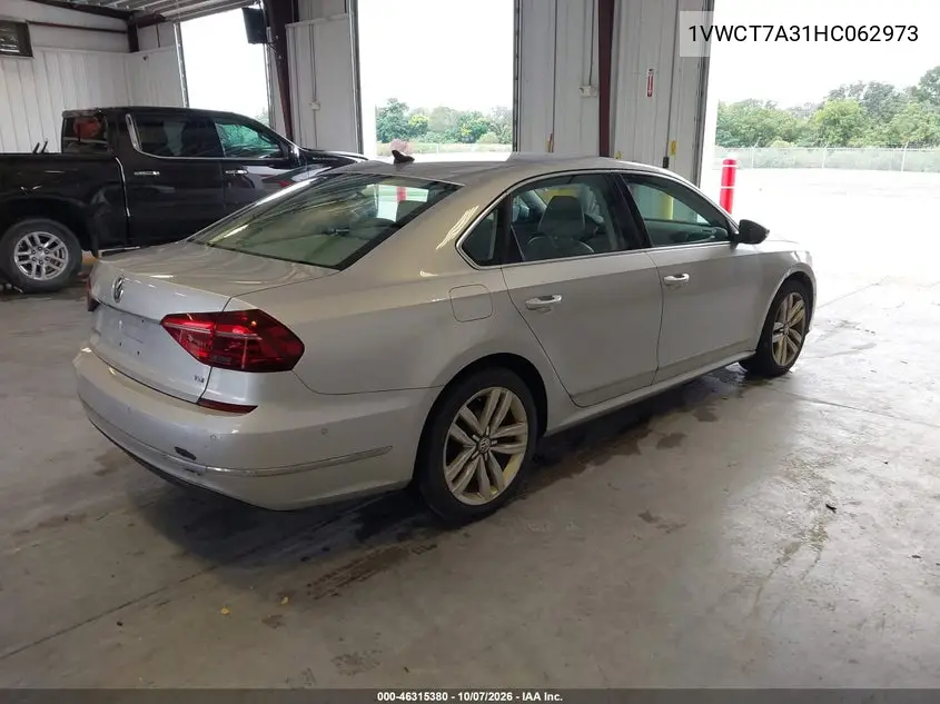 2017 VOLKSWAGEN PASSAT VIN 1VWCT7A31HC062973 — фото 4