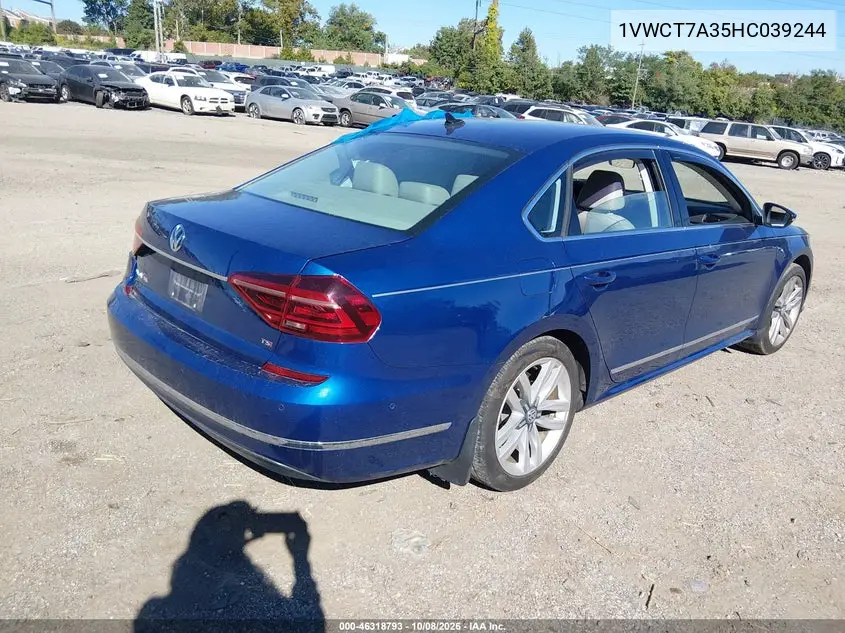 2017 VOLKSWAGEN PASSAT VIN 1VWCT7A35HC039244 — фото 4